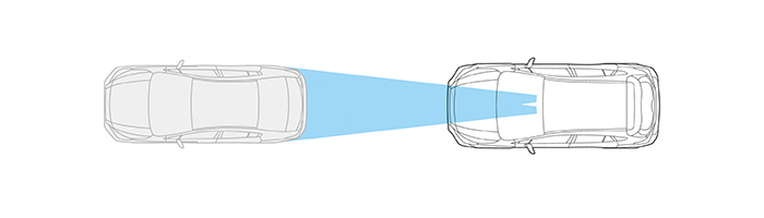 Control de crucero adaptativo: puede controlar la velocidad del vehículo que circula delante para adaptar la velocidad del vehículo para mantener una distancia de seguridad apropiada.