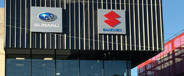 <p>Concesionario oficial de Subaru y Suzuki Argentina - Fachada del showroom comercial ubicado en Canning, Buenos Aires, Argentina.</p>